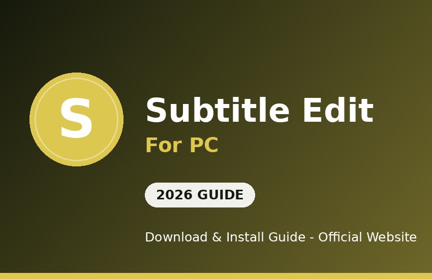 Subtitle Edit for PC download and install on Windows
